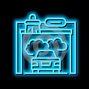 car painting services neon glow icon illustration