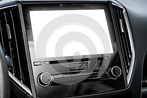 car panel with white monitor