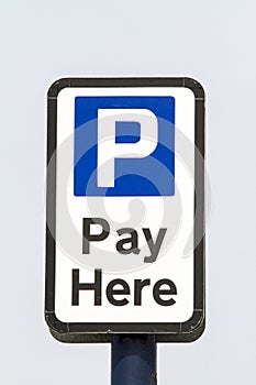 Car Park Pay Sign