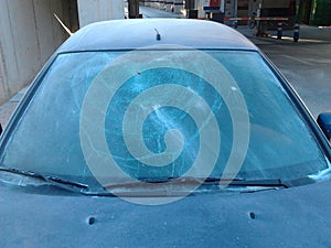 Car with Broken Glass photo