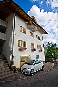 Car parked at Tirol house