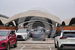 car parking at the atocha station in madrid spain cars passenger