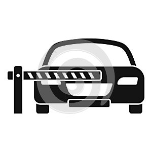 Car parking barrier icon, simple style