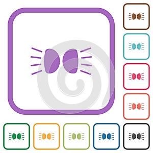 Car parking lights indicator simple icons photo