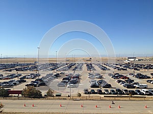 Car parking lot at Airport in Denver