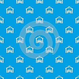 Car parking pattern seamless blue