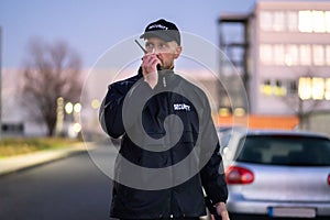 Car Parking Security Guard Officer Standing