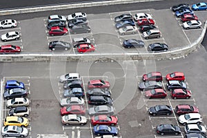 Car parking space from birdseye