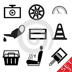 Car part icon set 3