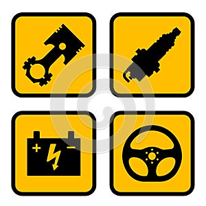 Car part symbols