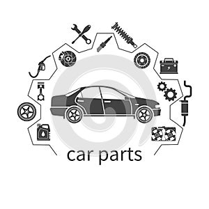 Car parts. auto spare parts for repairs