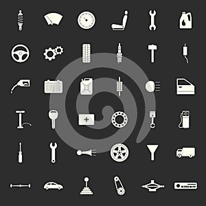 Car parts icons