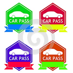 Car Pass template Illustration Design