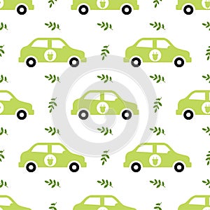 Electric car. Ecology, plants