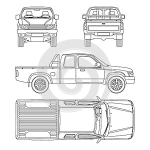 Car pickup truck vector illustration photo