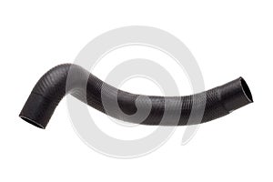 Car pipe cooling system made of black rubber curved shape.