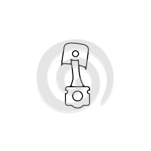 car piston line icon. car piston linear outline icon