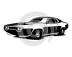 car plymouth gtx 1970 white background isolated side view.