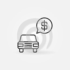 Car price concept icon