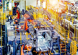 Car production line of the robot