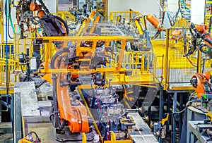 Car production line of the robot