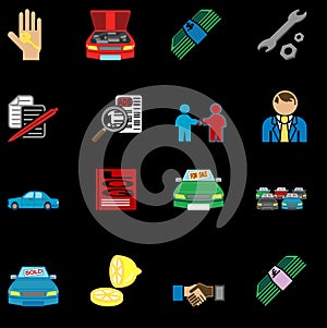 Car purchase icons