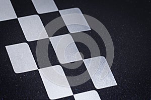 Car racing crossed checkered or finish flag pattern