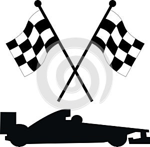 Car racing flags