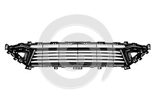 Car radiator grill on white background