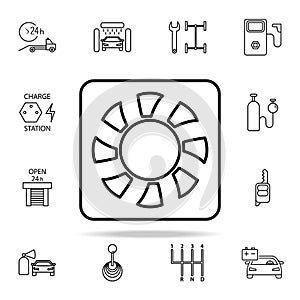 car radiator icon. Cars service and repair parts icons universal set for web and mobile