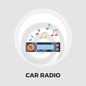 Car radio flat icon.