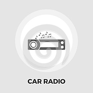 Car radio flat icon.