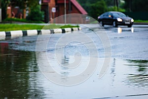 Car rain blur