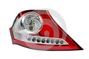 car rear headlight isolated on white