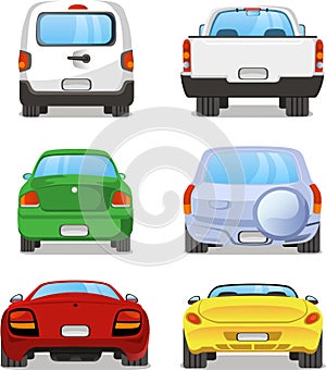 Car rear illustrations