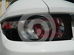 Car rear lights.