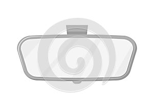 Car rear view mirror flat isolated on white background