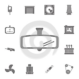 car rear view mirror icon. Set of car repair icons. Signs of collection, simple icons for websites, web design, mobile app, info g