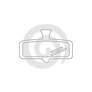 car rear view mirror outline icon. Elements of car repair illustration icon. Signs and symbols can be used for web, logo, mobile