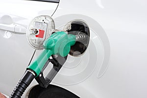 Car refuel at gas station