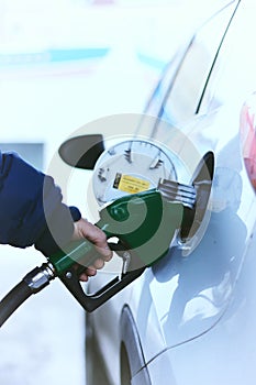 Car refueling gasoline