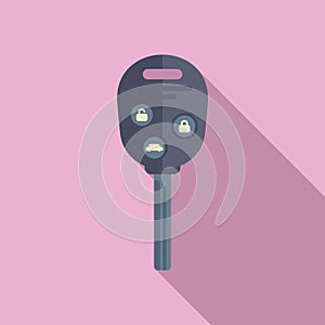 Car remote control key icon flat vector. Smart lock