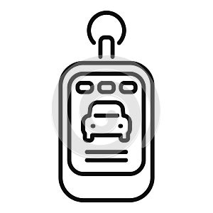 Car remote control key icon outline vector. Smart lock