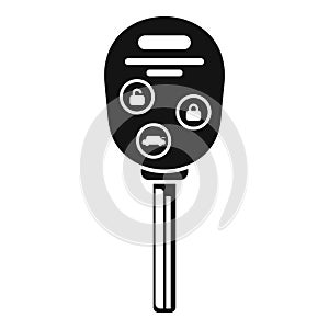 Car remote control key icon simple vector. Smart lock