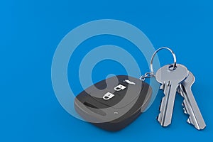 Car remote key with door keys