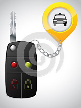 Car remote with taxi keyholder