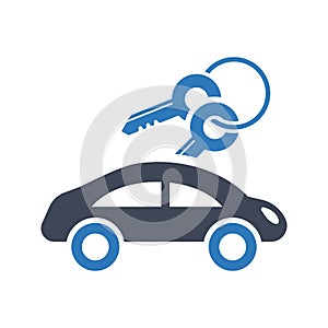 Car rent icon vector graphics