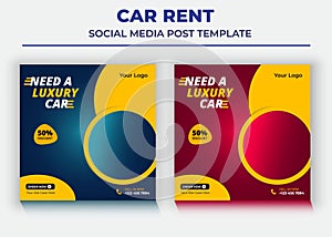 Car Rent Social Media post Template