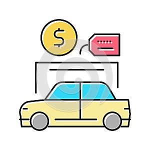 car rental color icon vector illustration sign