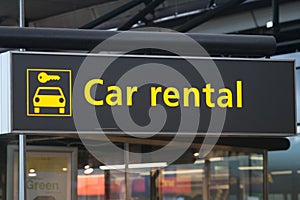 Car rental sign